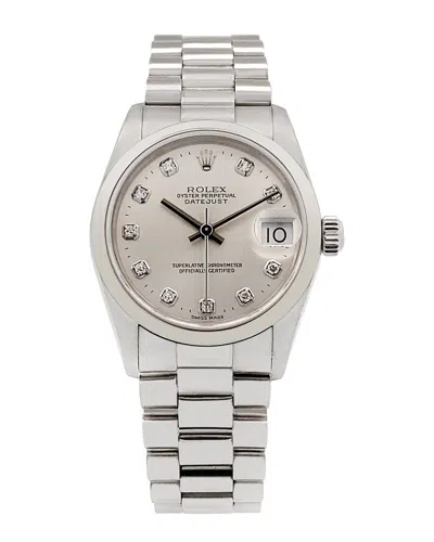 Heritage Rolex Rolex Midsize President Diamond Watch, Circa 1990s () In Metallic