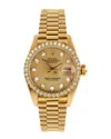 Heritage Rolex Rolex Women's 1980s President Diamond Watch In Gold