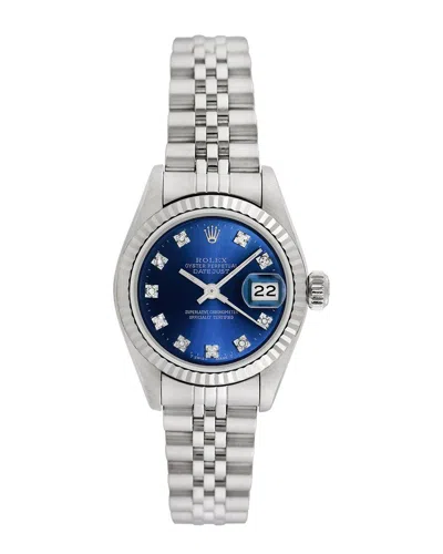 Heritage Rolex Rolex Women's Datejust Diamond Watch, Circa 1990s () In Metallic