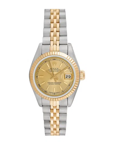 Heritage Rolex Rolex Women's Datejust Watch, Circa 1990's () In Metallic