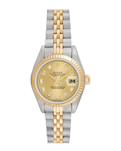 Heritage Rolex Rolex Women's Datejust Watch, Circa 1990's () In Gold