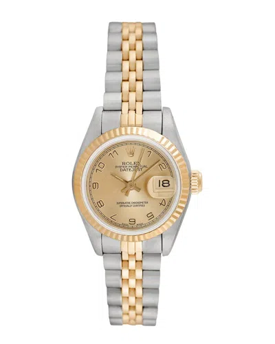 Heritage Rolex Rolex Women's Datejust Watch, Circa 1990s (authentic ) In Metallic