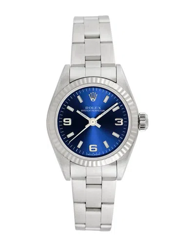 Heritage Rolex Rolex Women's Oyster Perpetual Watch In Silver