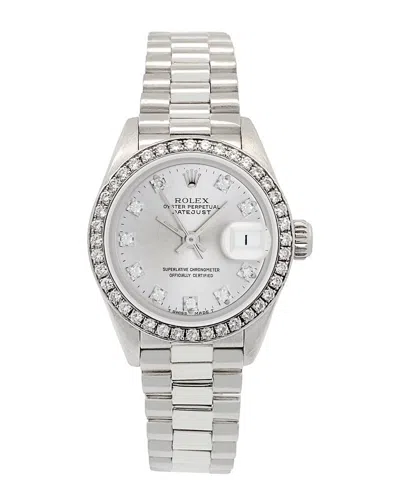 Heritage Rolex Rolex Women's President Diamond Watch, Circa 1990s () In Metallic