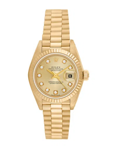 Heritage Rolex Rolex Women's President Diamond Watch, Circa 2000's (pre-loved)