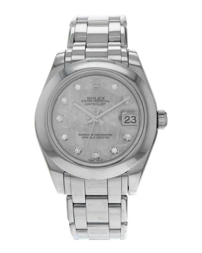 Heritage Rolex Women's Datejust Diamond Watch Circa 2010s (authentic ) In Gray
