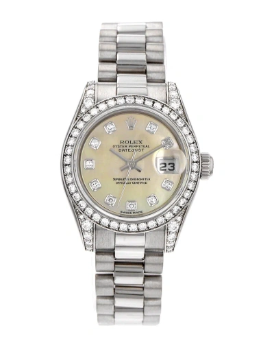 Heritage Rolex Women's Datejust Diamond Watch, Circa 2001 (authentic ) In Gray