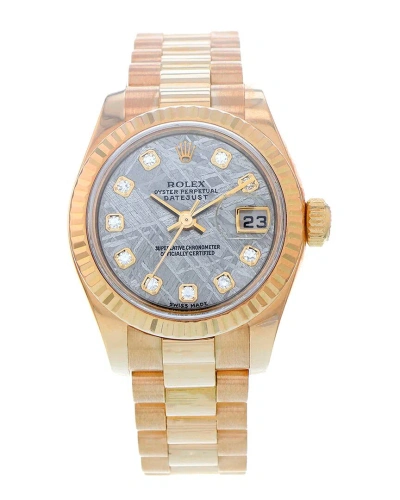 Heritage Rolex Women's Datejust Diamond Watch, Circa 2002 (authentic ) In Gold