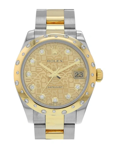 Heritage Rolex Women's Datejust Diamond Watch, Circa 2017 (authentic ) In Gold