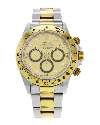 Heritage Rolex Women's Daytona Diamond Watch, Circa 1997 (authentic ) In Gold