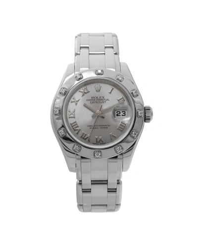 Heritage Rolex Women's Lady Datejust Diamond Watch, Circa 2006 (authentic ) In Metallic