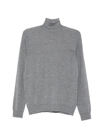 Heritage Roll-neck Fine-knit Sweater In Multi