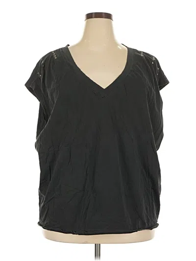 Pre-owned Heritage Short Sleeve Top Black V-neck Tops