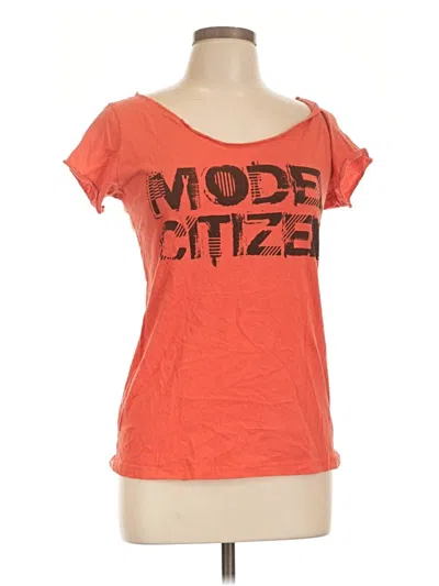 Pre-owned Heritage Short Sleeve Top Orange Sweetheart Neckline Tops