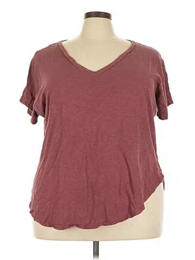 Pre-owned Heritage Short Sleeve T-shirt In Burgundy