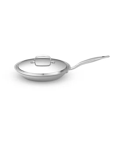 Heritage Steel Titanium Series Fully Cladded 10.5" Fry Pan With Lid In Stainless Steel