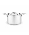 Heritage Steel Titanium Series Fully Cladded 5-quart Sauce Pot With Lid In Stainless Steel