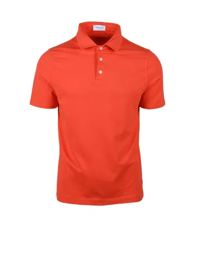 Heritage Vibrant Red Ribbed Collar Stretch Cotton Polo Shirt