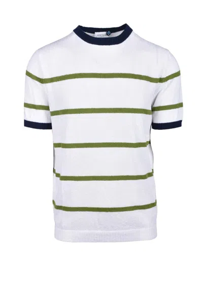 Heritage White Contrast Cotton-blend Knit Top
