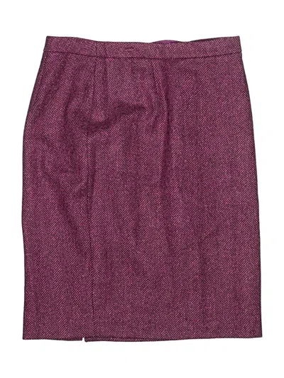 Pre-owned Heritage Wool Skirt In Burgundy