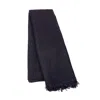 Heritagemoda Men's Blue Handmade Dark Navy Linen Scarf In Blue