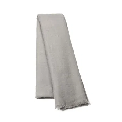 Heritagemoda Men's Handmade Silver Grey Cashmere Scarf In Gray