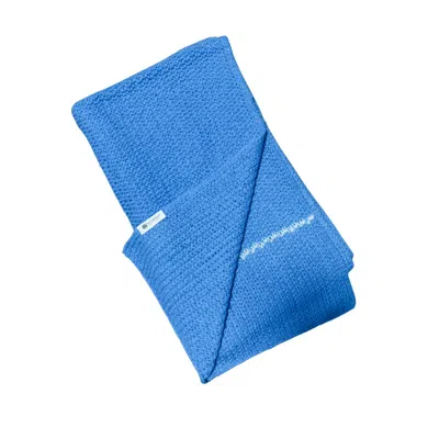 Heritagemoda Women's Cobalt Blue Handmade Baby Alpaca Ski Scarf