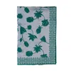 Heritagemoda Women's Green / Blue Handblock Printed Teal Green Organic Peace Silk Scarf In Multi
