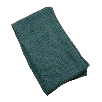 Heritagemoda Women's Green / Neutrals / Blue Myrtle Green Handmade Soft Alpaca Scarf