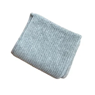 Heritagemoda Women's Grey / Neutrals Handknit Soft Light Grey Alpaca Scarf