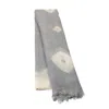 Heritagemoda Women's Grey / Neutrals Handmade Light Grey Tie-dye Linen Scarf In Gray