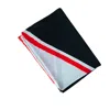 Heritagemoda Women's Grey / Red / Black Hand Painted Geometric Classic Wool-silk Scarf