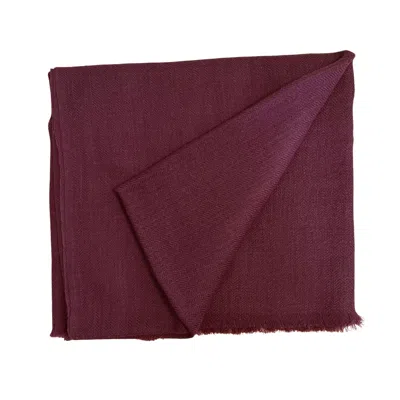 Heritagemoda Women's Neutrals / Brown / Red Burgundy Handwoven Wool-silk Scarf In Brown/red