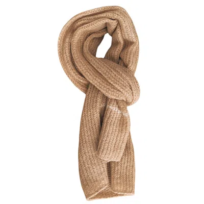 Heritagemoda Women's Neutrals Sand Colour Handmade Soft Alpaca Scarf
