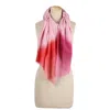 Heritagemoda Women's Orange Ombré Rose Blush Wool Scarf In Orange