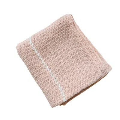 Heritagemoda Women's Pink / Purple / Neutrals Pale Pink Handmade Soft Alpaca Scarf