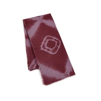 Heritagemoda Women's Purple Luxury Dark Burgundy Tie-dye Cashmere Scarf – Soft Lightweight Wrap