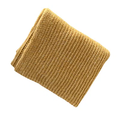 Heritagemoda Women's Yellow / Orange / Brown Golden Brown Pure Alpaca Handmade Scarf