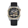Heritor Automatic Amadeus Semi-skeleton Leather-band Watch In Gold