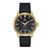 Heritor Automatic Argento Leather-band Watch In Gold