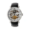 Heritor Automatic Aries Skeleton Dial Bracelet Watch In Black/white