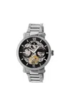 Heritor Automatic Aries Skeleton Dial Bracelet Watch In Silver