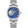 Heritor Automatic August Semi-skeleton Automatic Watch In Blue