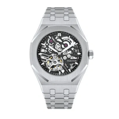 Heritor Automatic Augustine Japan Automatic Luxury Watch In Black
