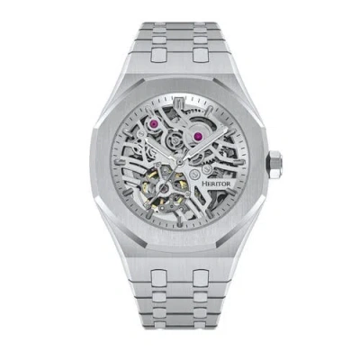 Heritor Automatic Augustine Japan Automatic Luxury Watch In Silver