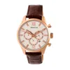 Heritor Automatic Benedict Leather-band Watch With Day & Date In Multi
