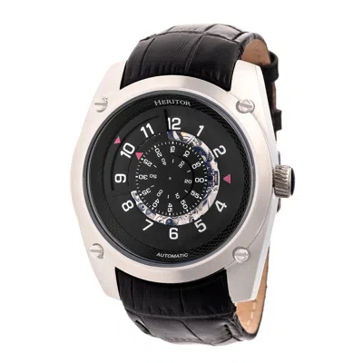 Heritor Automatic Daniels Semi-skeleton Leather-band Watch