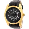 Heritor Automatic Daniels Semi-skeleton Leather-band Watch In Black