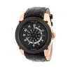 Heritor Automatic Daniels Semi-skeleton Leather-band Watch In Multi