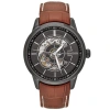 Heritor Automatic Davies Semi-skeleton Leather-band Watch In Multi